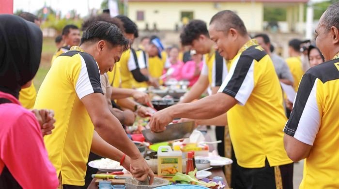 Perlombaan Masak Nasi Goreng PJU Polres Boven Digoel Berlangsung Seru
