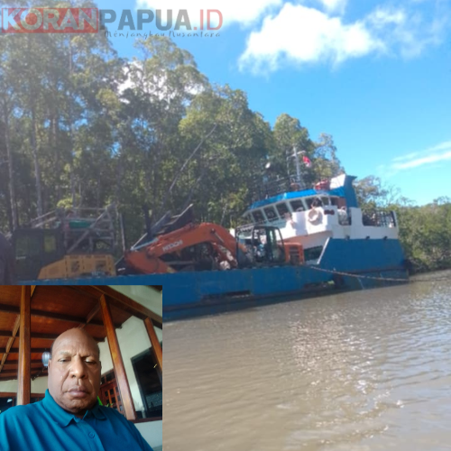 Incar Tambang Emas Kapiraya, Kapal Tongkang Angkut Alat Berat Sandar di Muara Wumuka, Lemasko Minta Dihentikan