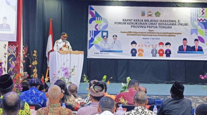 Buka Rakerwil FKUB Provinsi Papua Tengah, Ini yang Disampaikan Gubernur Meki Nawipa