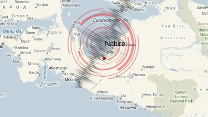 Gempa Magnitudo 2,8 Guncang Wilayah Nabire, Belum Ada Laporan Kerusakan Infranstruktur