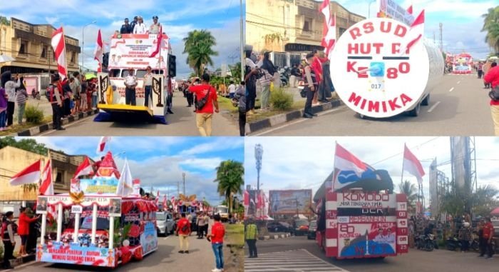 Karnaval Kendaraan Hias Meriahkan Perayaan Kemerdekaan RI, Mimika Jadi “Rumah Kita”