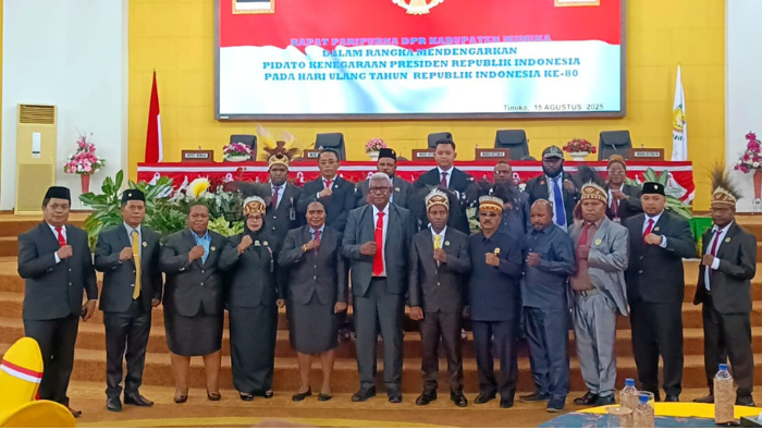 Jelang HUT ke-80 RI, DPRK Mimika Gelar Paripurna Dengarkan Pidato Presiden Prabowo