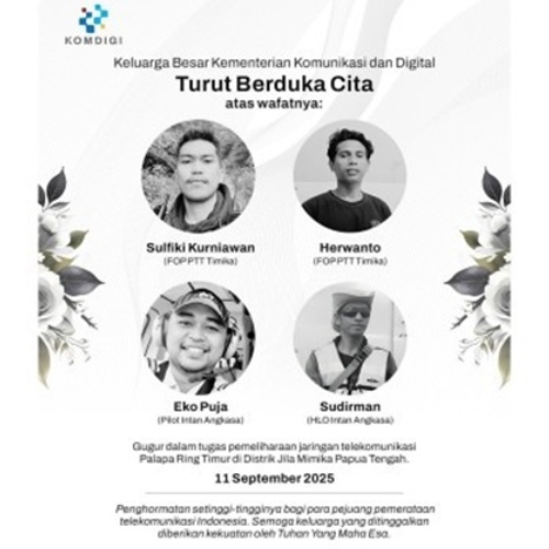 Empat Korban Gugur Insiden Helikopter Sedang Jalankan Tugas Pemiliharaan Insfrastruktur Telekomunikasi, Menkomdigi Ucapkan Duka Cita