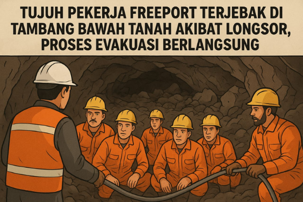 Longsor di Tembagapura, Tujuh Pekerja Freeport Terjebak di Tambang Bawah Tanah, Proses Evakuasi Berlangsung