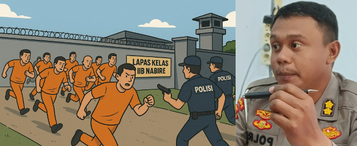 15 Napi Kabur dari Lapas Kelas IIB Nabire, Polisi Lakukan Pengejaran