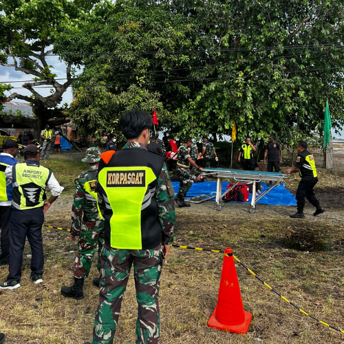 Satgas Korpasgat Dukung Latihan Penanggulangan Keadaan Darurat di Bandara Sentani