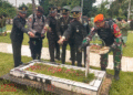Satgas Korpasgat Ikuti Ziarah Nasional HUT ke-80 TNI di TMP Tanah Merah Boven Digoel