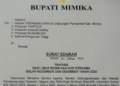 Pemda Mimika Umumkan Hari Libur Cuti Bersama Sepanjang November dan Desember 2025