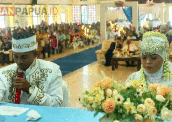 Nikah Massal HUT Korpri 2025, 52 Pasutri di Mimika Sah Tercatat di Dokumen Negara