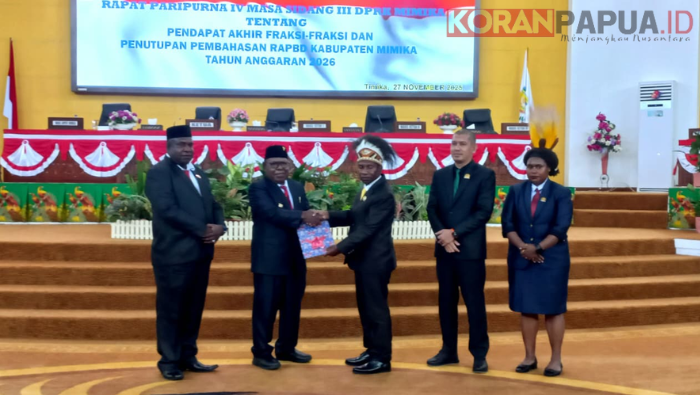 RAPBD Mimika Tahun 2026 Ditetapkan Rp5,64 Triliun