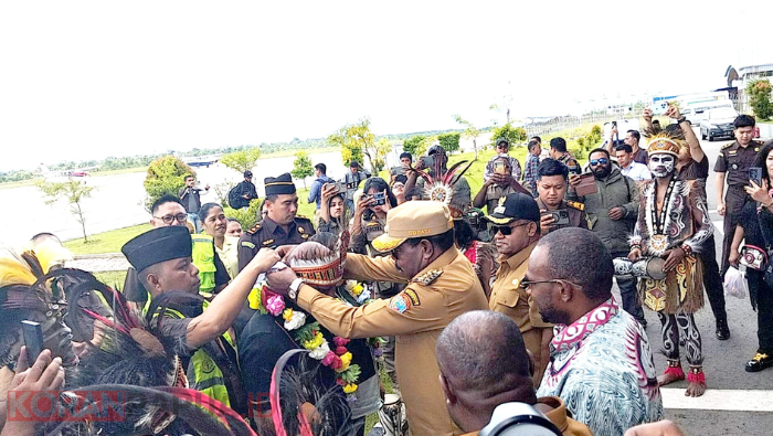 Bupati Mesak, Aparat Hukum dan Satgas Korpasgat Sambut Kedatangan Kajari Baru Nabire