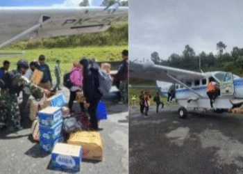 Satgas Korpasgat Penggerak Konektivitas Udara di Intan Jaya