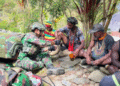 Satgas Yonif 743/PSY Gelar Free Medical Care, Disambut Hangat Masyarakat Papua