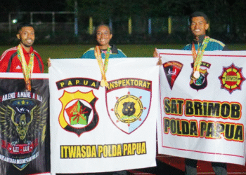 Membanggakan! Tiga Medali Kejurda Atletik Papua Barat Open 2025 Diboyong ke Polda Papua