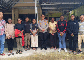 Siswa SMP Marsudirini Muntilan Asal Timika-Papua Kunjungi Polsek Ngaglik