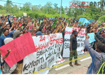 24 Tahun Otsus Dinilai Gagal, Solidaritas Mahasiswa dan Rakyat Papua Protes, Tidak Ada Anggota DPRD Mimika yang Hadir