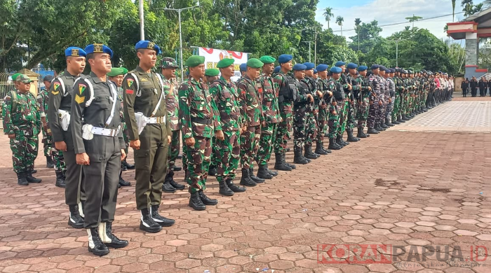 Ratusan Personel Gabungan Amankan Perayaan Natal 2025 di Mimika