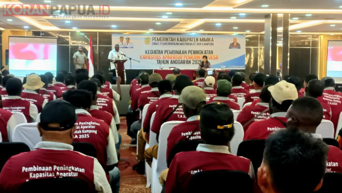 Tingkatkan Tata Kelola Desa, DPMK Mimika Gelar Pelatihan Penguatan untuk 133 Aparatur Kampung