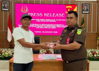 Terpidana Korupsi Proyek Jembatan Agimuga Bayar Denda Rp50 Juta