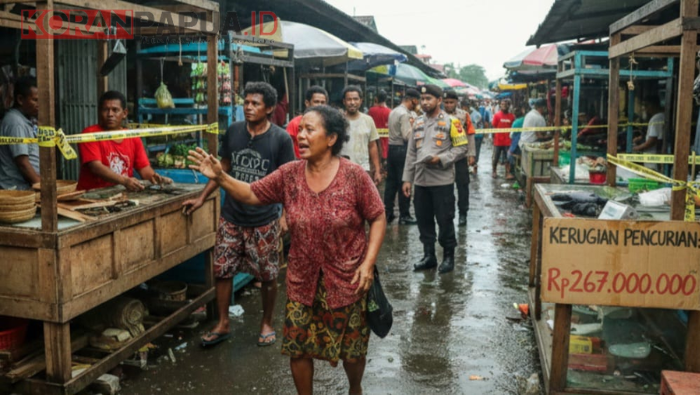Digondol Maling, Pedagang Pasar Sentral Timika Kehilangan Rp267 Juta