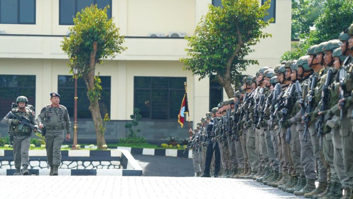 Setahun Berdinas di Papua, 446 Personel ODC Kembali ke Mako Brimob Kelapa Dua