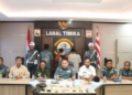Lanal Timika Serahkan Tiga Pengedar Narkotika ke Polres Mimika