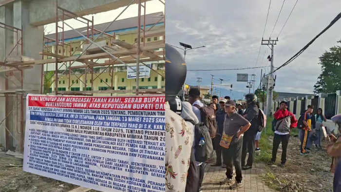 Tuntut Ganti Rugi Pemerintah, Pemilik Lahan Palang Empat Sekolah di Kota Timika