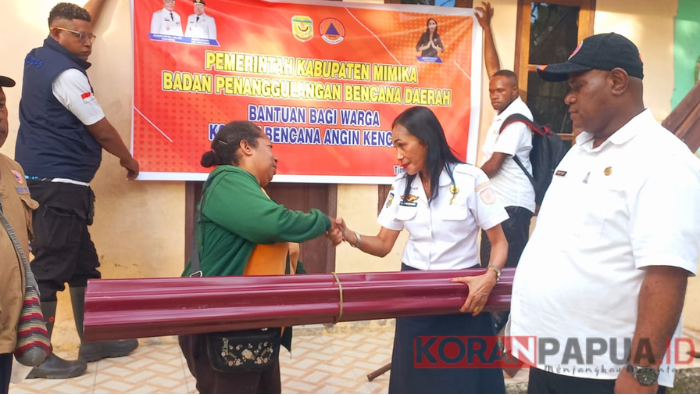 Pohon Tumbang Timpa Indekos di Jalan Kartini Timika, BPBD Salurkan Bantuan