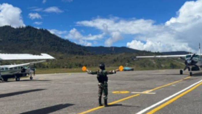 Satgas Wirakasa Korpasgat TNI AU Jaga Kelancaran Penerbangan Pedalaman Papua