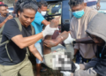 Pria Tidak Bernyawa Ditemukan Membengkak dalam Pick Up di Depan SPBU Km 8 Timika