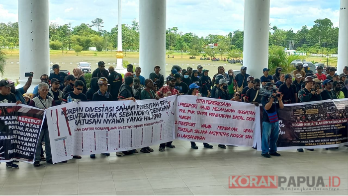 Buruh Moker Freeport Tagih Keadilan, Beri Tenggat 21 Hari ke Pemkab Mimika