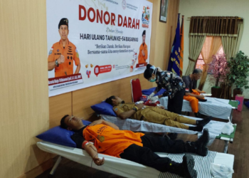 Peduli Kemanusiaan, Peringati HUT ke-54 Basarnas, SAR Timika Sumbangkan 54 Kantong Darah