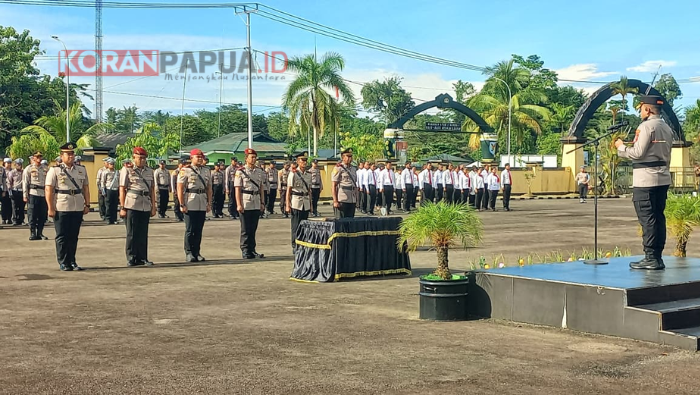 Sejumlah Perwira Polres Mimika Bergeser Jabatan, Ini Pesan Kapolres