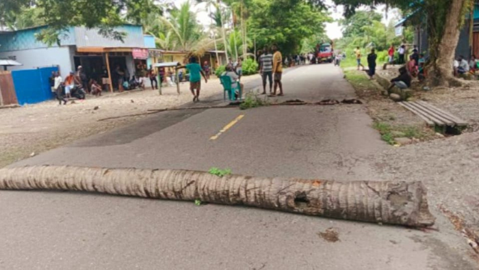 Bukan Soal Anjing, Aksi Pemalangan di Jalan Poros Timika-Poumako Dipicu Sengketa Tanah Adat