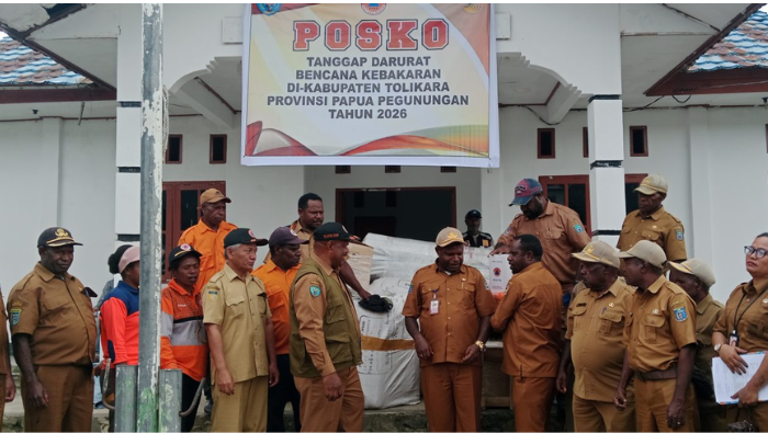 Ringankan Beban Korban Kebakaran di Karubaga, Pemprov Papua Pegunungan Salurkan Bantuan Tanggap Darurat