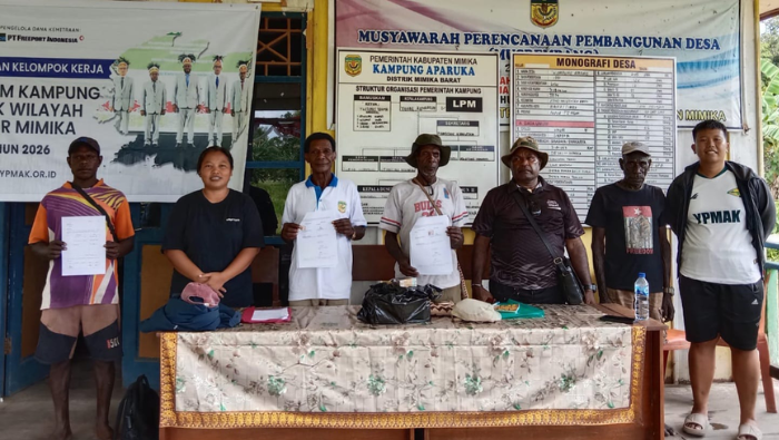 Dorong Ekonomi Masyarakat Pesisir: YPMAK Bentuk Pokja Program Kampung Aparuka 2026, Siapkan Anggaran Rp300 Juta