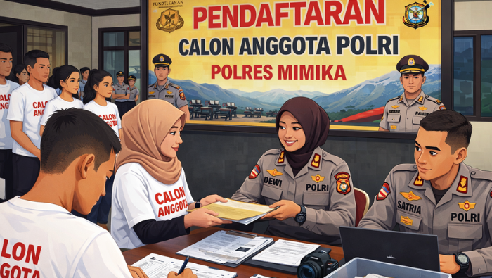 Polri Masih Menjadi Pilihan Putra-Putri Mimika, 2026 Pendaftar Mencapai 383 Peserta