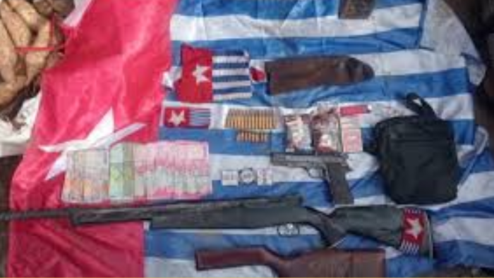 Usai Kontak Tembak dengan OPM di Kampung Topo Nabire, TNI Berhasil Sita Senjata dan Amunisi