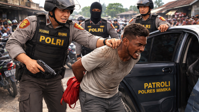 Sepak Terjangnya Terhenti, Polisi Bekuk Pelaku Pelecehan dan Jambret di Timika, Mengaku 16 Kali Lakukan Aksi