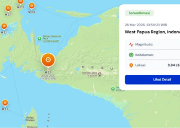 Papua Barat Diguncang Gempa Magnitudo 3,0, Belum Ada Laporan Resmi Kerusakan