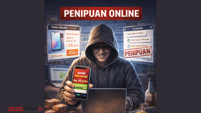 Penipuan Online Semakin Marak, Papua Barat Tembus Rp35 Miliar, PBD Mencapai Rp8,7 Miliar