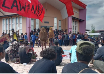 Unjuk Rasa di DPRP Papua Tengah, Mahasiswa Desak Pempus Tarik Pasukan Non Organik