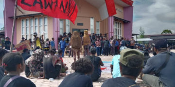 Unjuk Rasa di DPRP Papua Tengah, Mahasiswa Desak Pempus Tarik Pasukan Non Organik