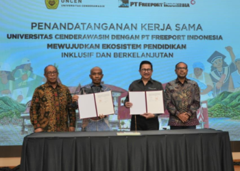 UNCEN dan Freeport Indonesia Teken MoU Bangun Ekosistem Pendidikan di Papua