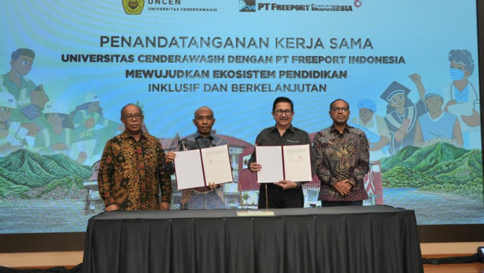 UNCEN dan Freeport Indonesia Teken MoU Bangun Ekosistem Pendidikan di Papua