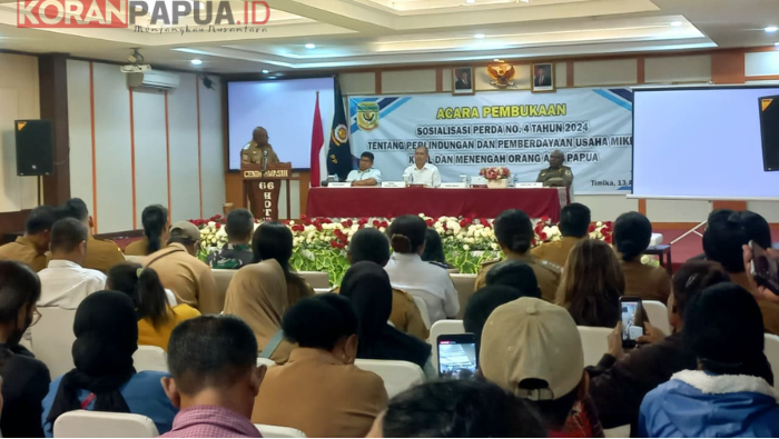 Lindungi dan Berdayakan OAP, Dinas Satpol PP Mimika Sosialisasikan Perda UMKM