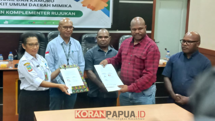 YPMAK dan RSUD Mimika Teken Kerja Sama Pelayanan Rujukan Pasien Orang Asli Papua