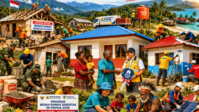 Program Bedah Rumah Serentak se-Papua Diluncurkan 27 April 2026, 500 Unit Setiap Kabupaten