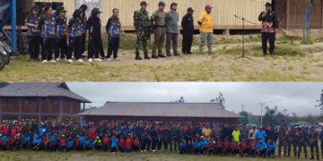 TNI-Polri bersama Pemda Sosialisasikan Bahaya PEKAT kepada Pelajar di Oksibil