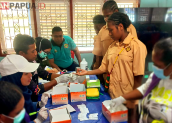 Peringati Hari Malaria Sedunia, Dinkes Mimika Gencarkan Skrining Massal, Nyasar Sekolah Berpola Asrama